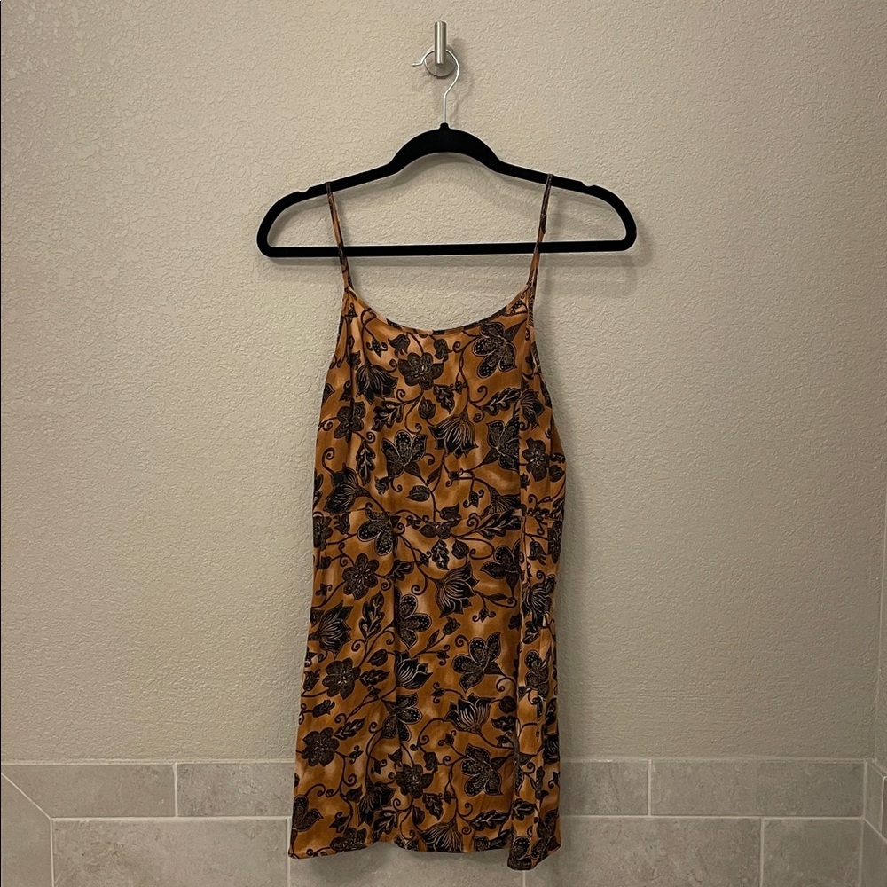 The Limited Vintage 90's Floral Dress in Tan and Black